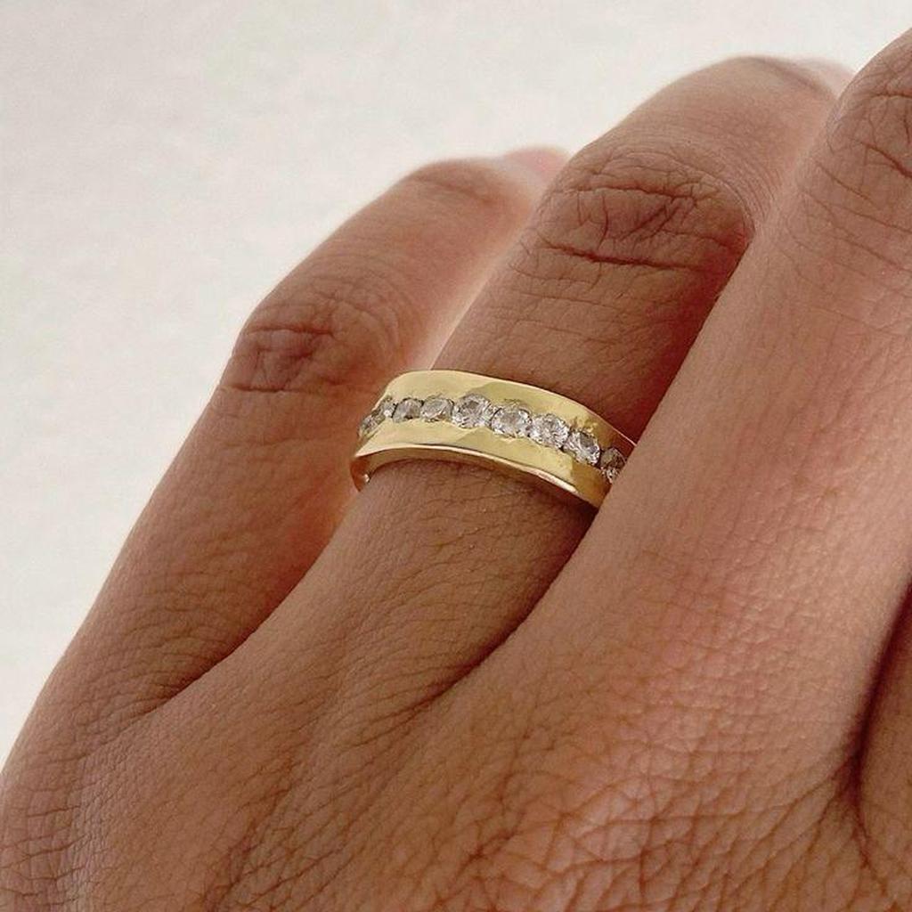 Anillo Vintage Dorado Brillante