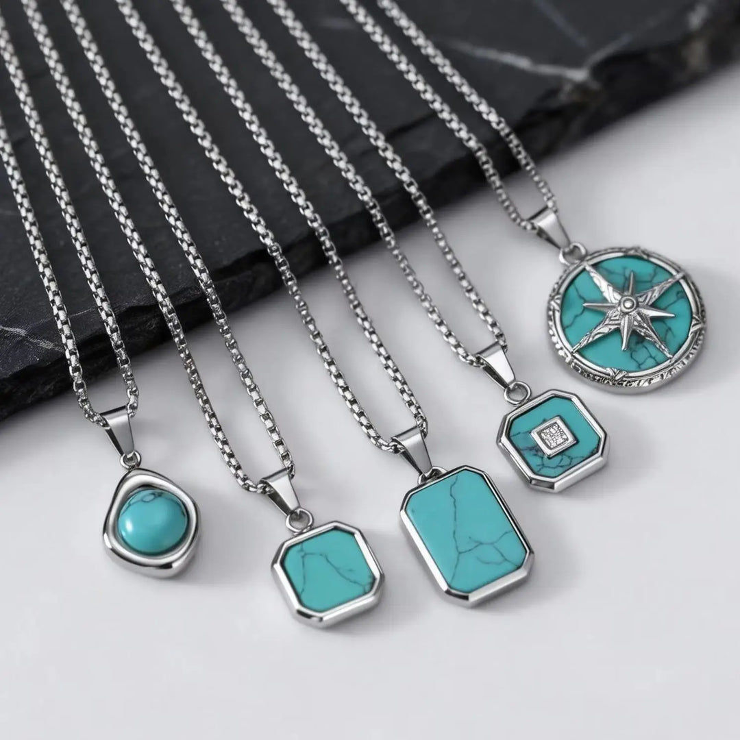 Conjunto Colgantes Turquesa