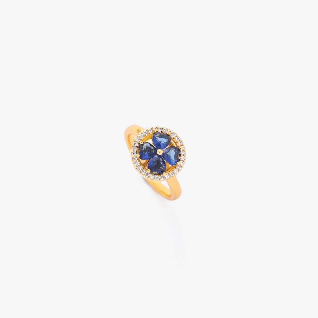 Anillo giratorio corazones de zafiro Oro