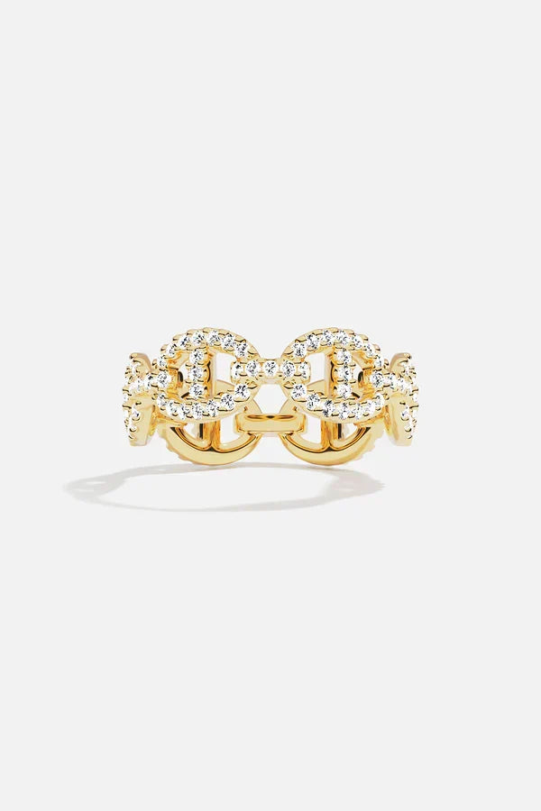 Anillo Eslabón Brillante
