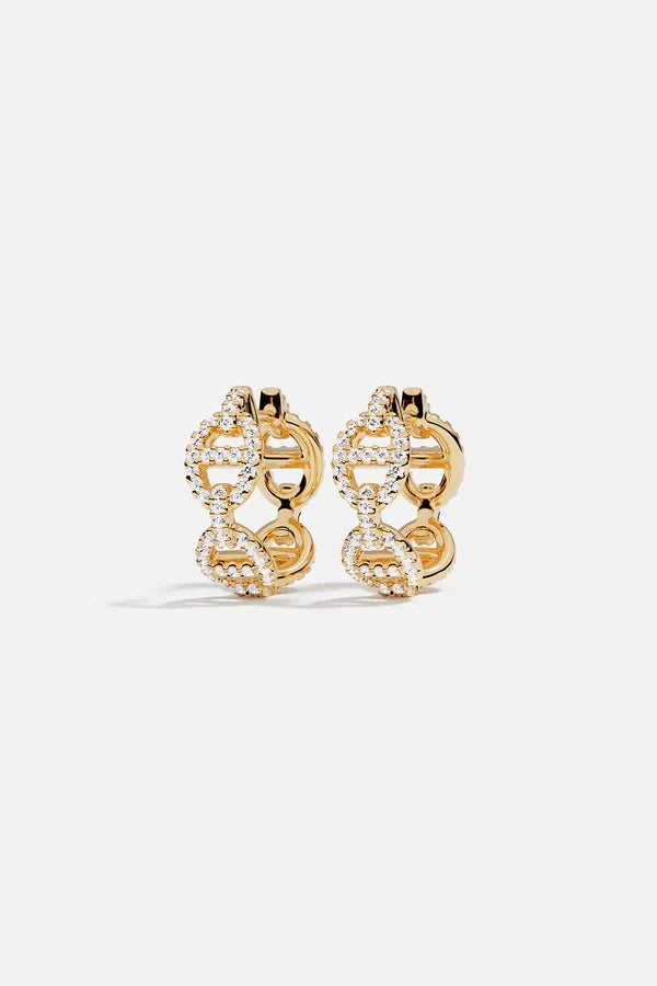 Pendientes Mini Botón Brillante