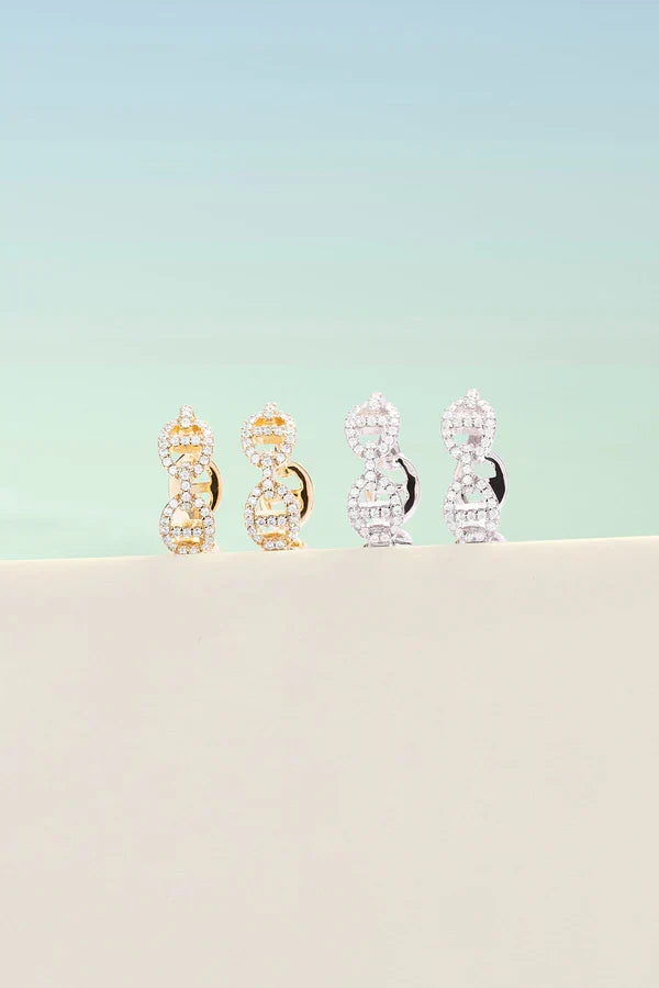 Pendientes Mini Botón Brillante