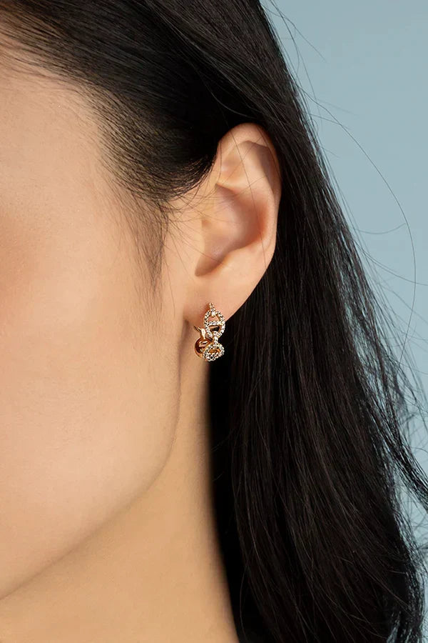 Pendientes Mini Botón Brillante