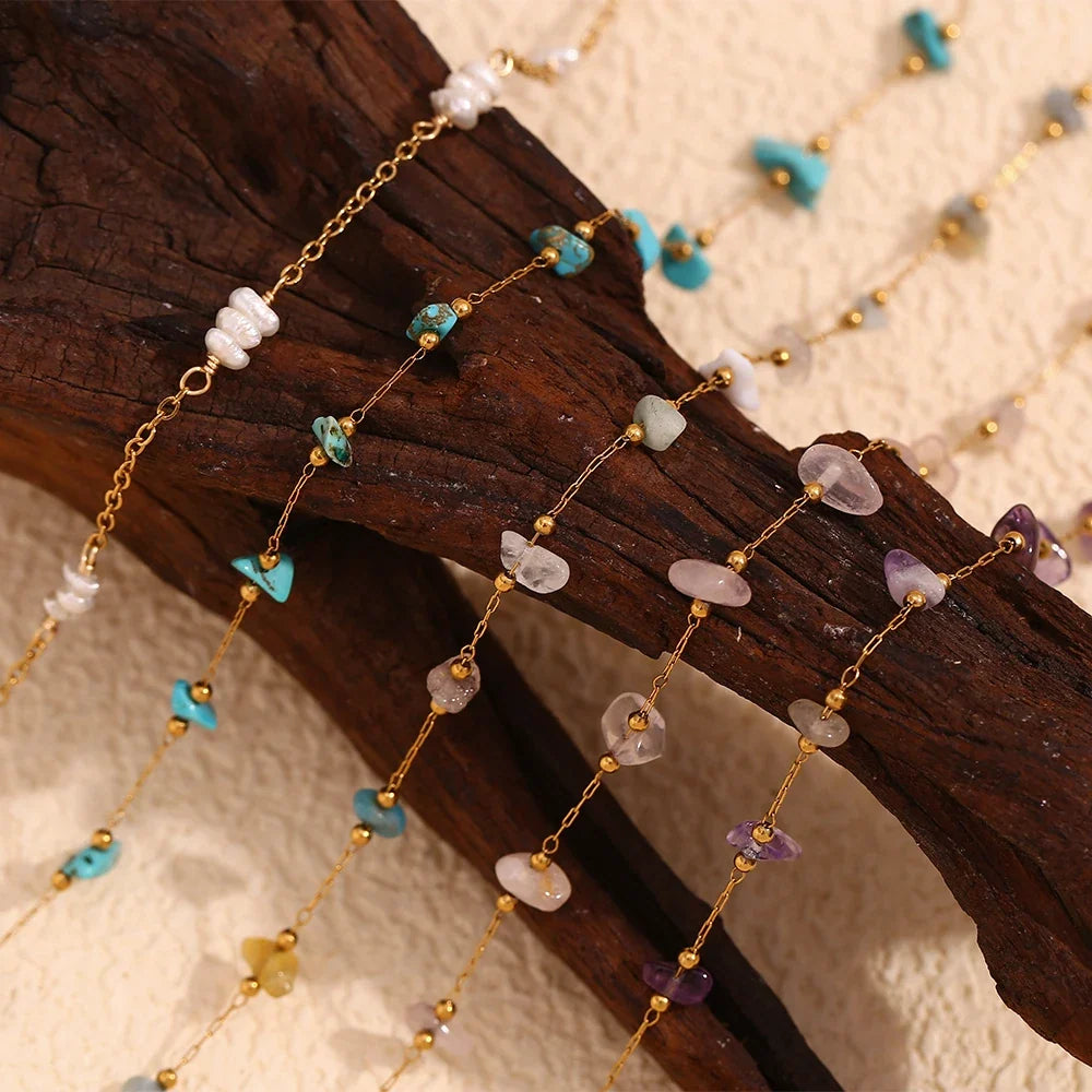 Tobillera con Piedra de Oro