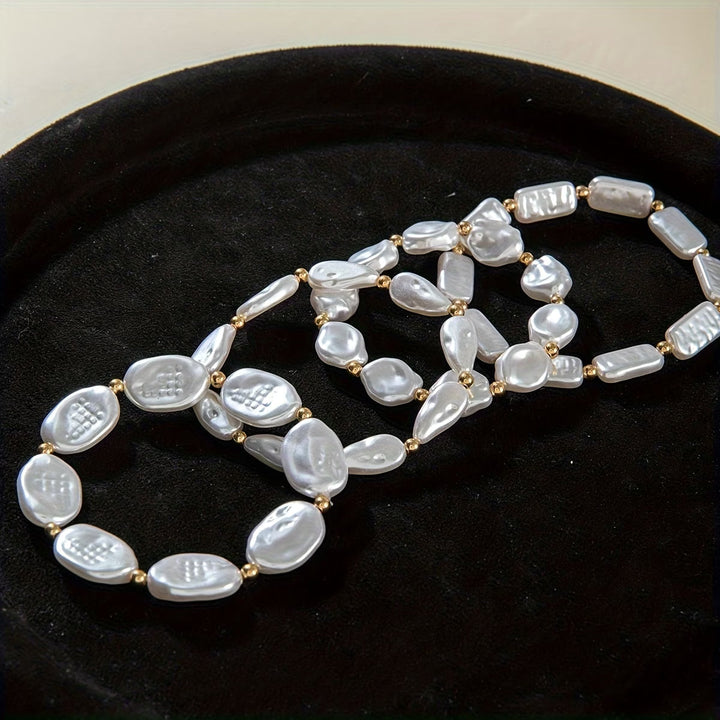 Conjunto de 4 Pulseras con Perlas