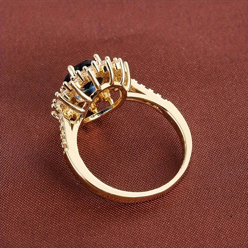 Anillo Azul Elegante