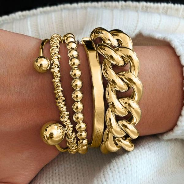 Conjunto de 5 Pulseras Apilables