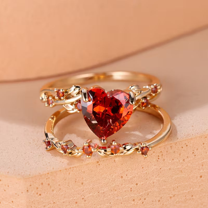 Set de anillos con acento