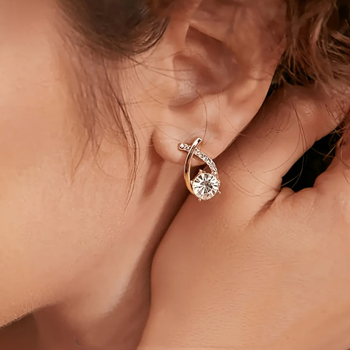 Pendientes Cruz con Circonitas