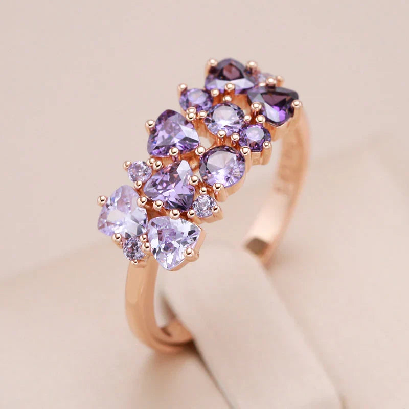 Anillo chapado de oro rosa