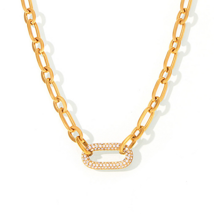 Conjunto Cadena Eslabones Dorado