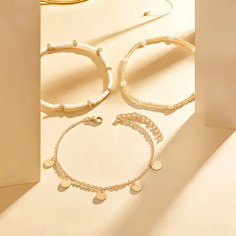 Conjunto Tobilleras Doradas