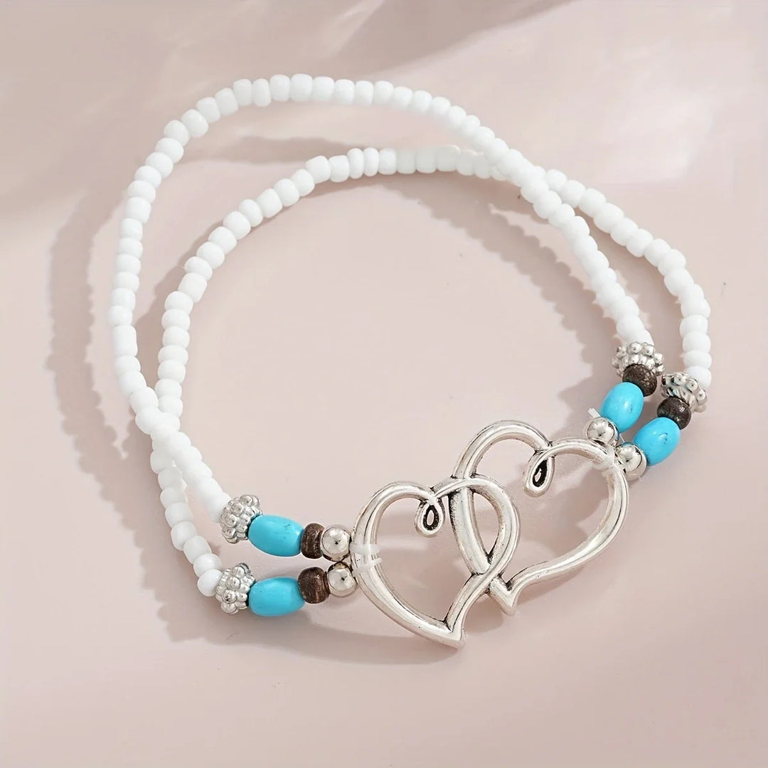 Conjunto de Collar y Pulsera Corazón