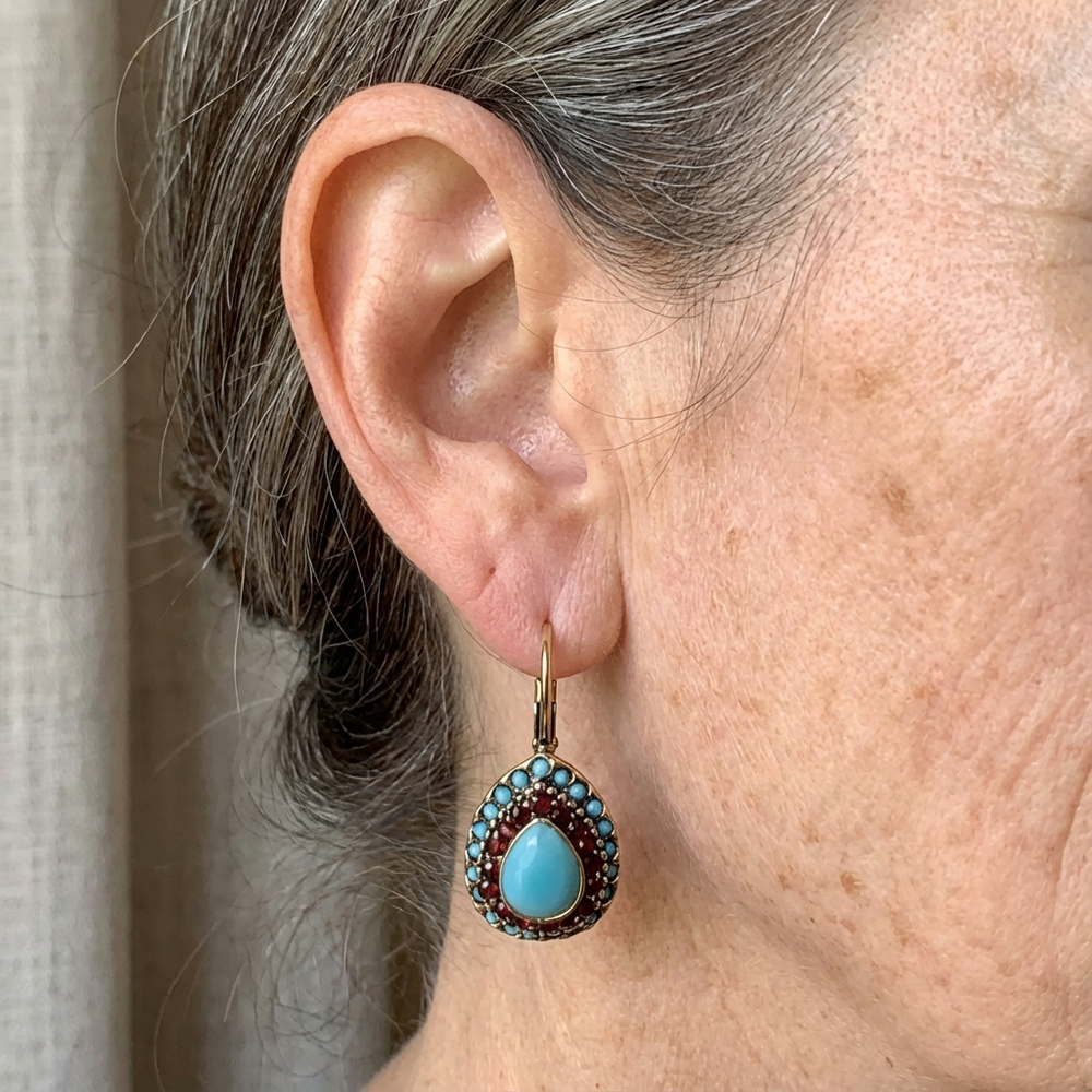 Pendientes Gota Vintage de Cristal