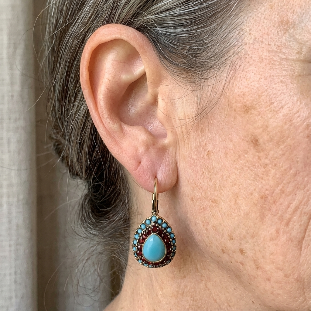 Pendientes Gota Vintage de Cristal