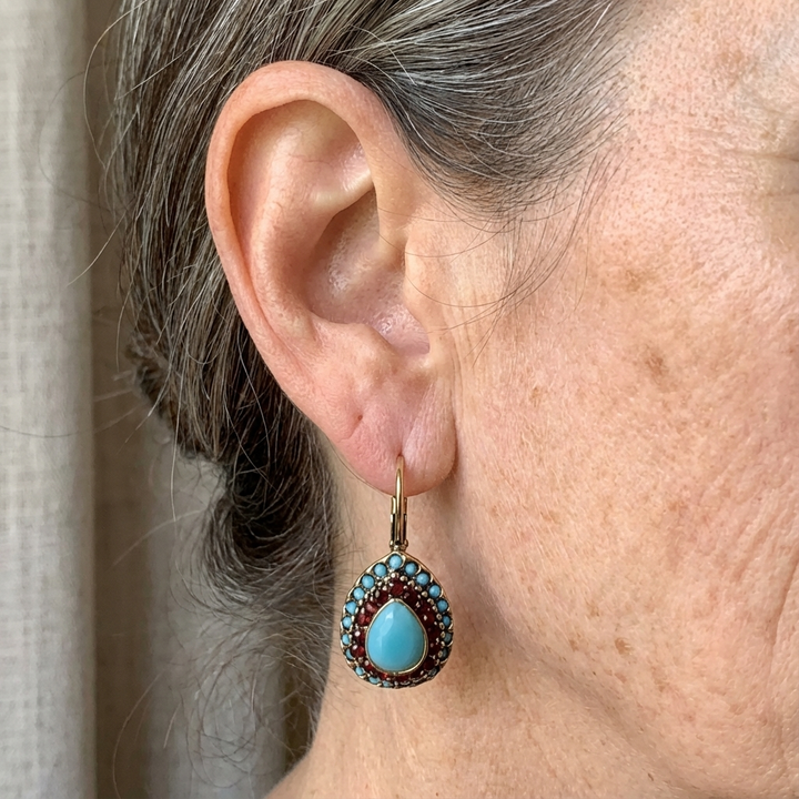 Pendientes Gota Vintage de Cristal