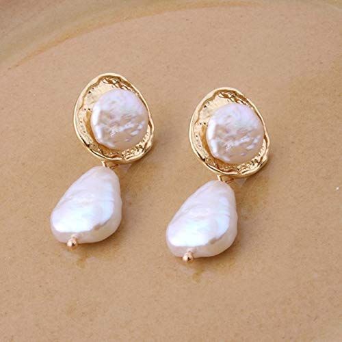 Pendientes Vintage Geométricos con Perla