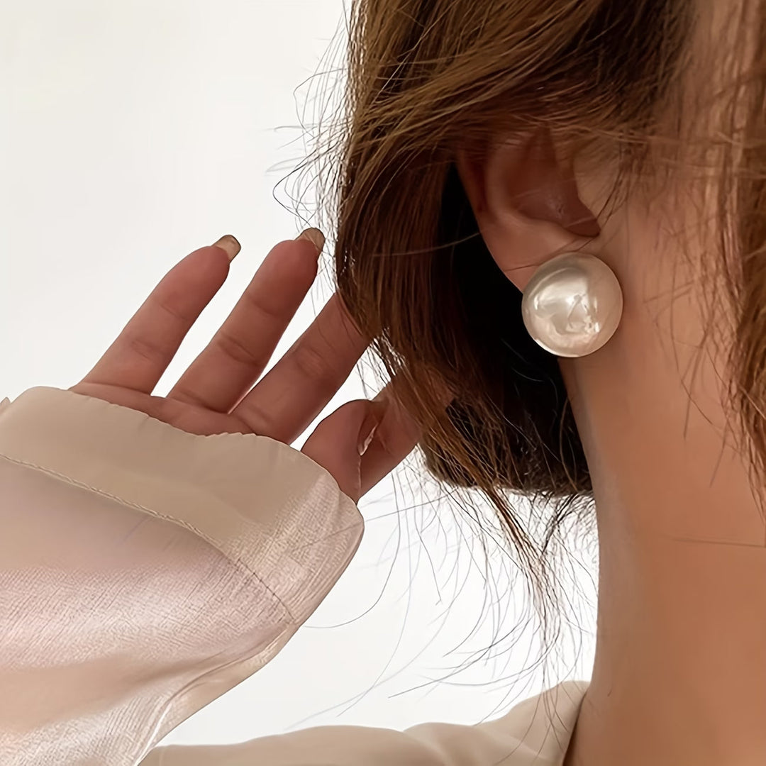 Pendientes de Perno con Perla