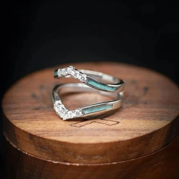 Anillo Turquesa con Destellos
