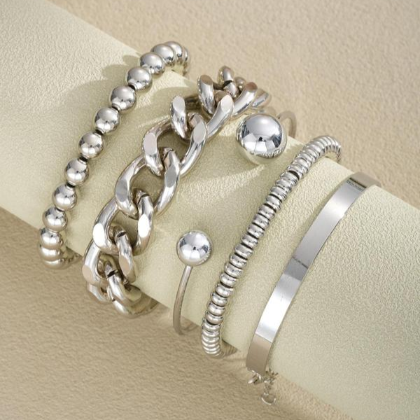 Conjunto de 5 Pulseras Apilables