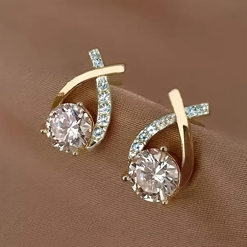 Pendientes Cruz con Circonitas