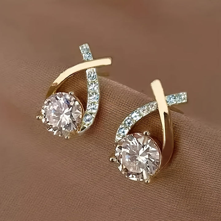 Pendientes Cruz con Circonitas