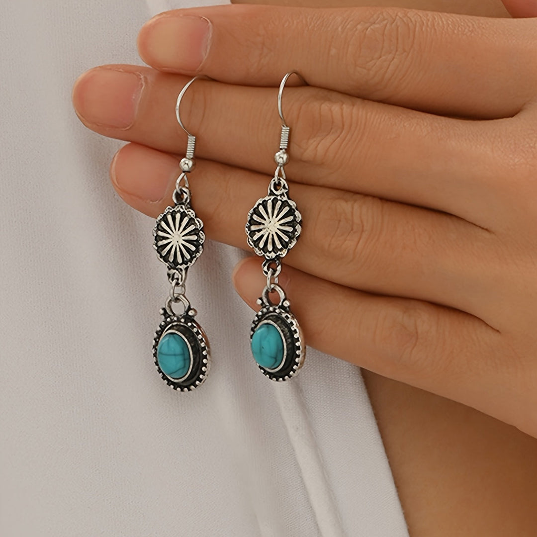 Collar Flores Turquesa y Plata