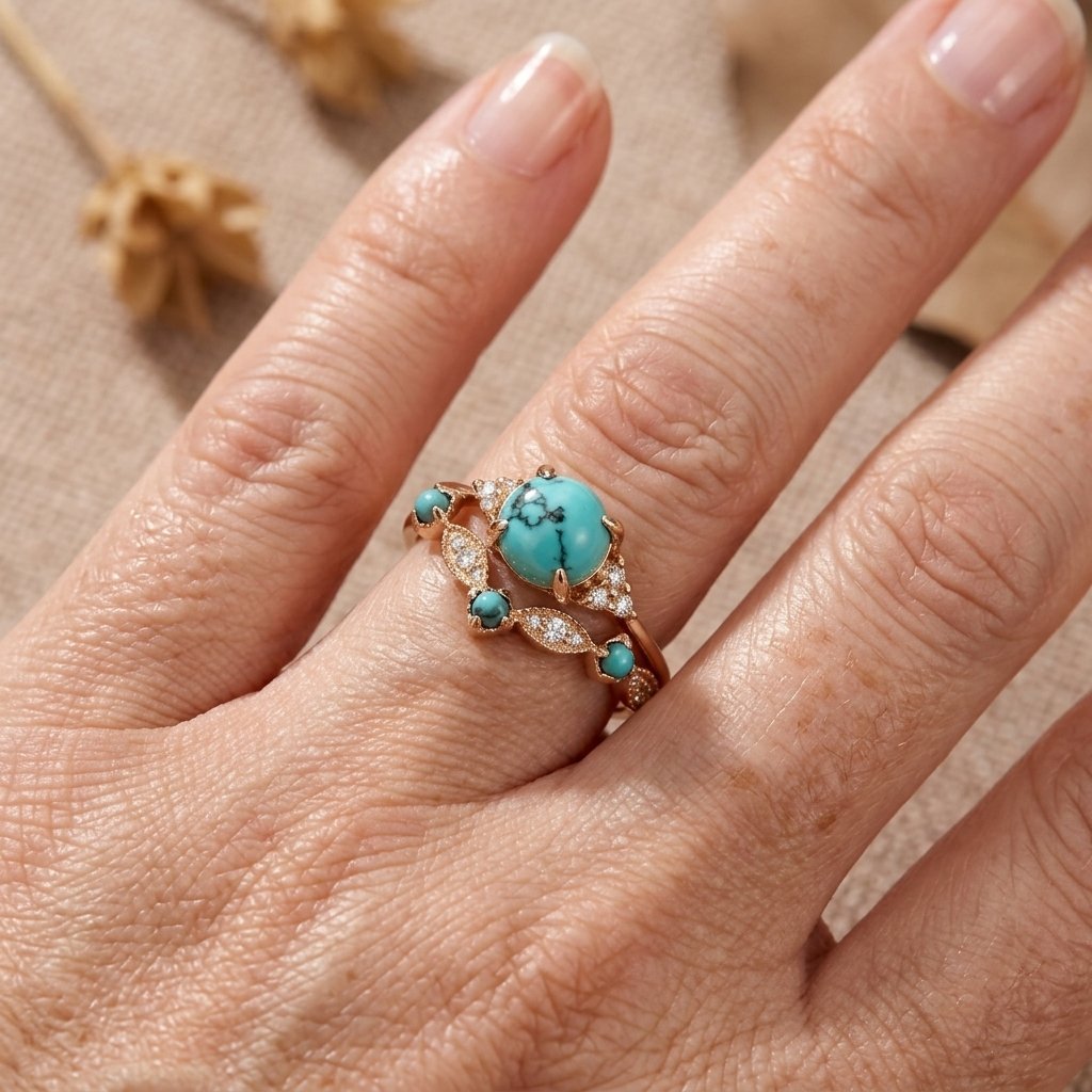 Anillo Turquesa Boho Fino