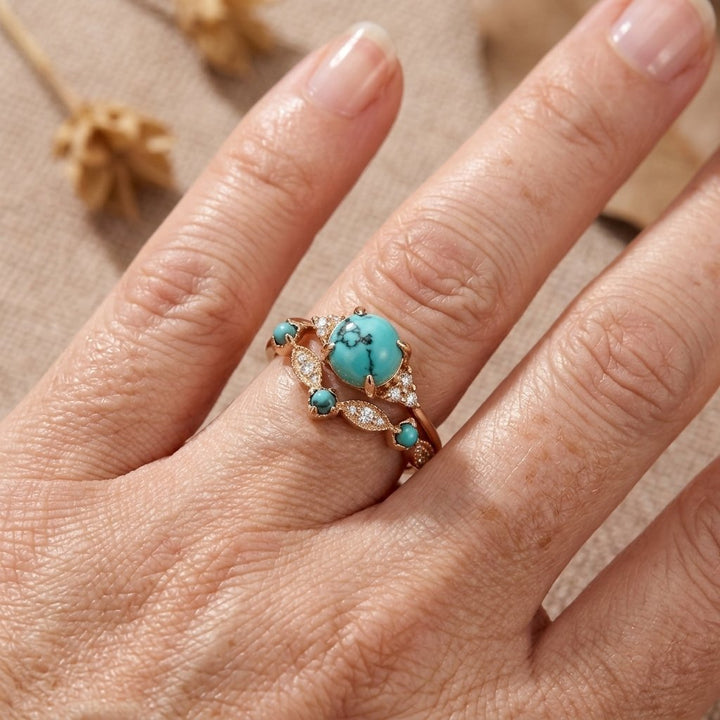Anillo Turquesa Boho Fino