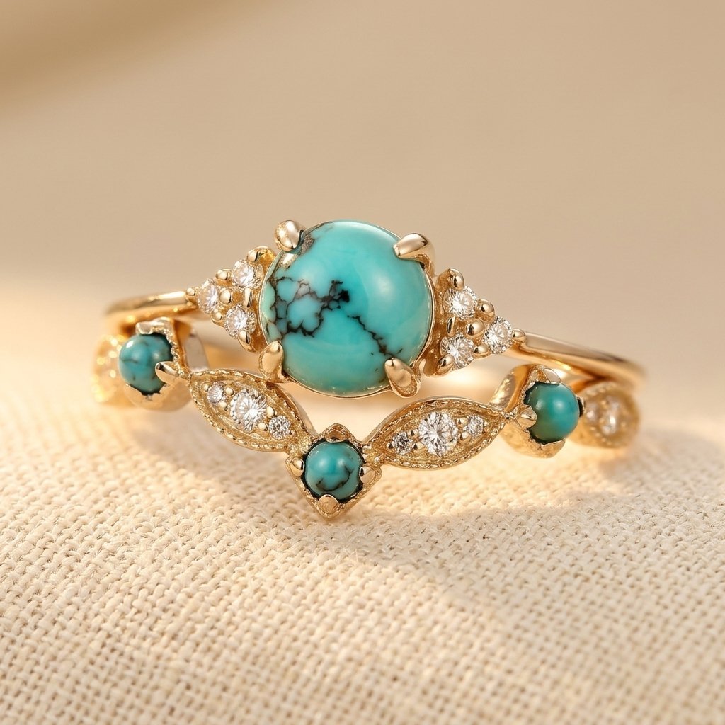 Anillo Turquesa Boho Fino