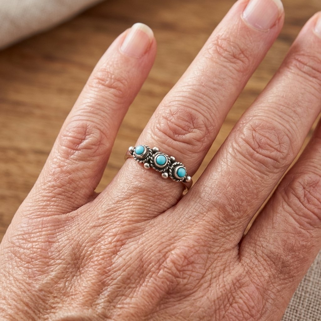 Anillo Fino Turquesa Vintage