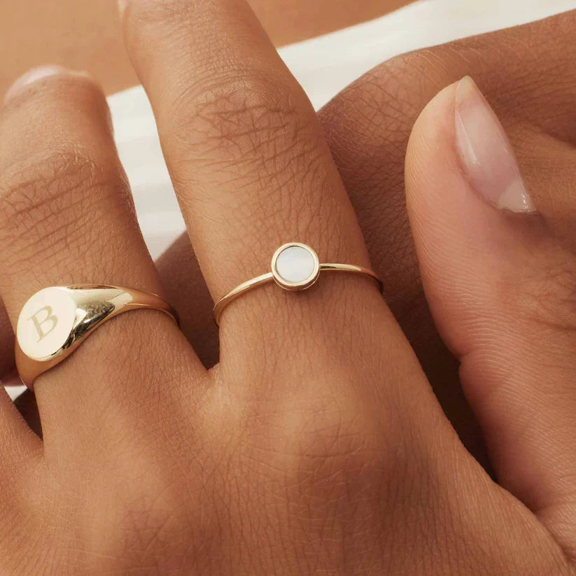 Anillo Fino Piedra Ovalada