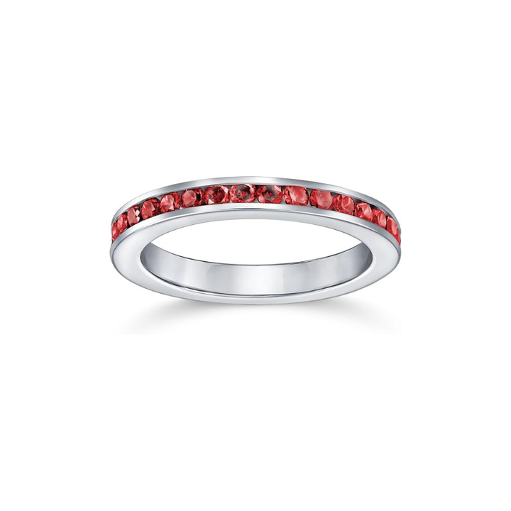 Anillo banda eternidad de rubí Oro