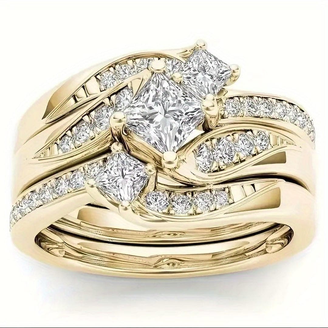 Conjunto Anillos Racimo Princesa
