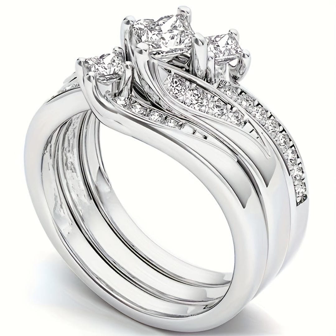 Conjunto Anillos Racimo Princesa