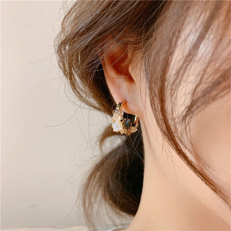 Pendientes de Flor Vintage chapados