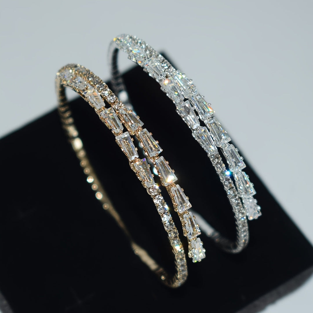 Pulsera Clásica Circonitas Oro Blanco