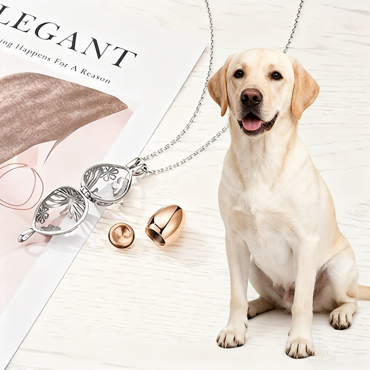 Colgante Urna Mariposa Personalizado con Cenizas de tu Mascota