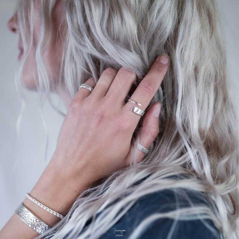 Anillo ajustable sencillo de Plata