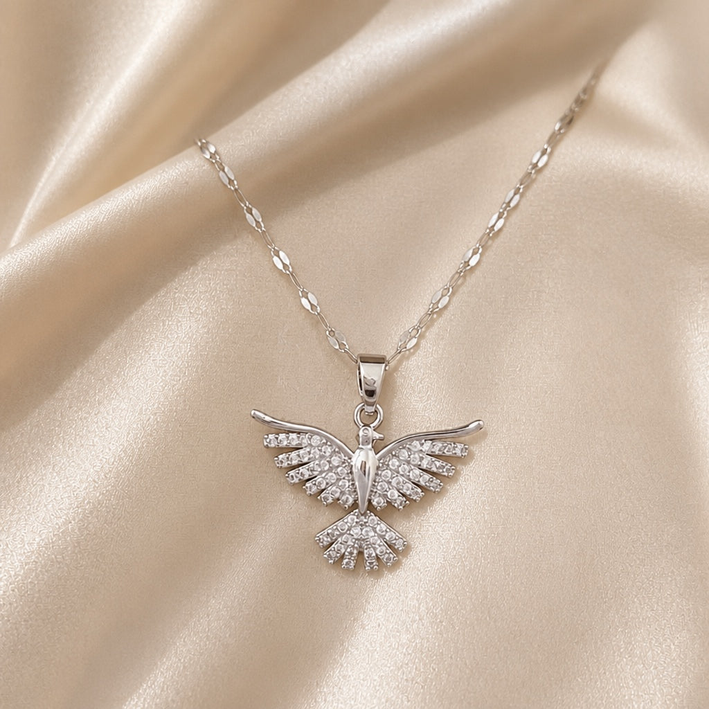 Collar Fénix Circonitas Oro Blanco
