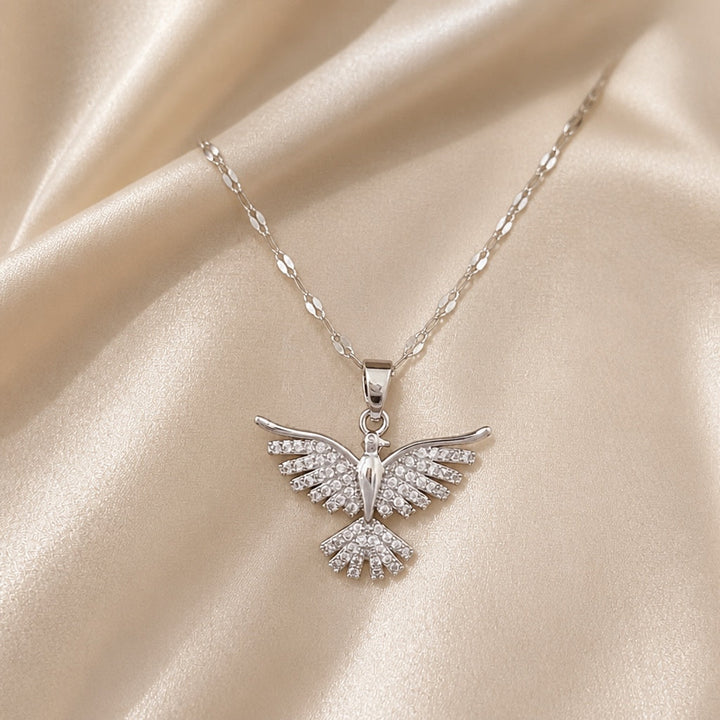 Collar Fénix Circonitas Oro Blanco