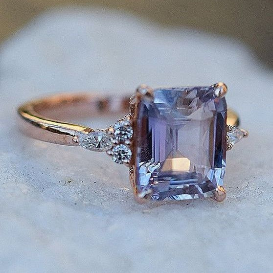 Anillo Cristal Azul Violeta