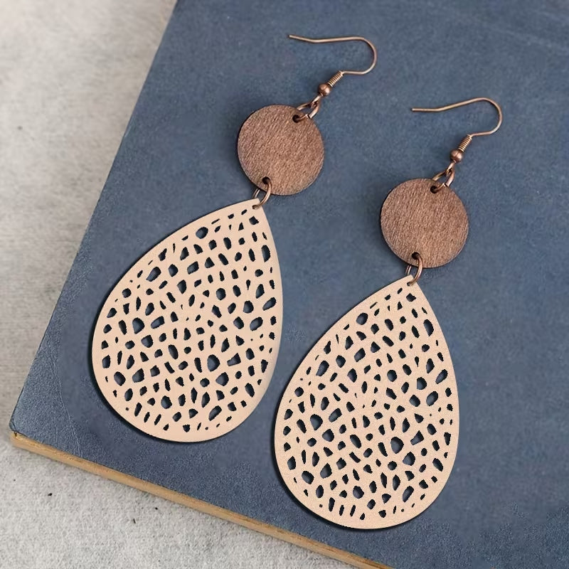Pendientes de Cuero Estilo Vintage