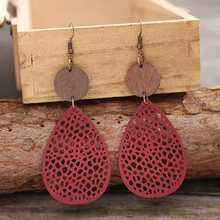 Pendientes de Cuero Estilo Vintage
