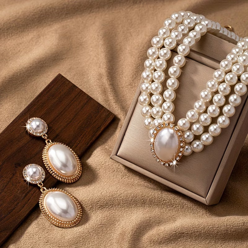 Conjunto de Joyas con Perlas Clásicas