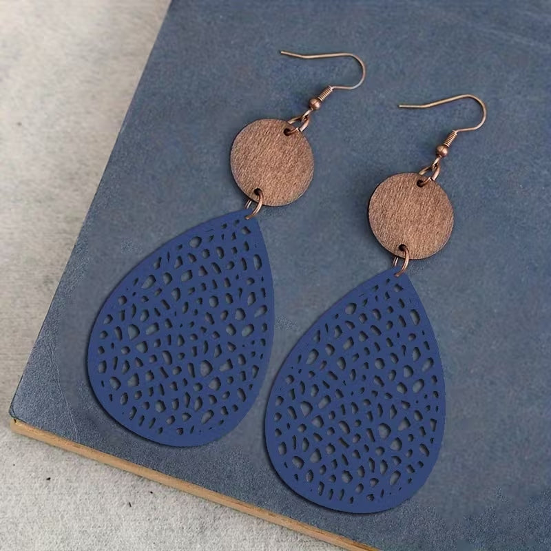 Pendientes de Cuero Estilo Vintage