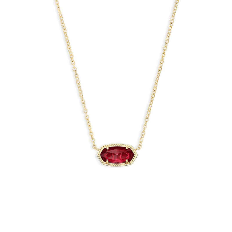 Collar oval clásico de rubí Oro