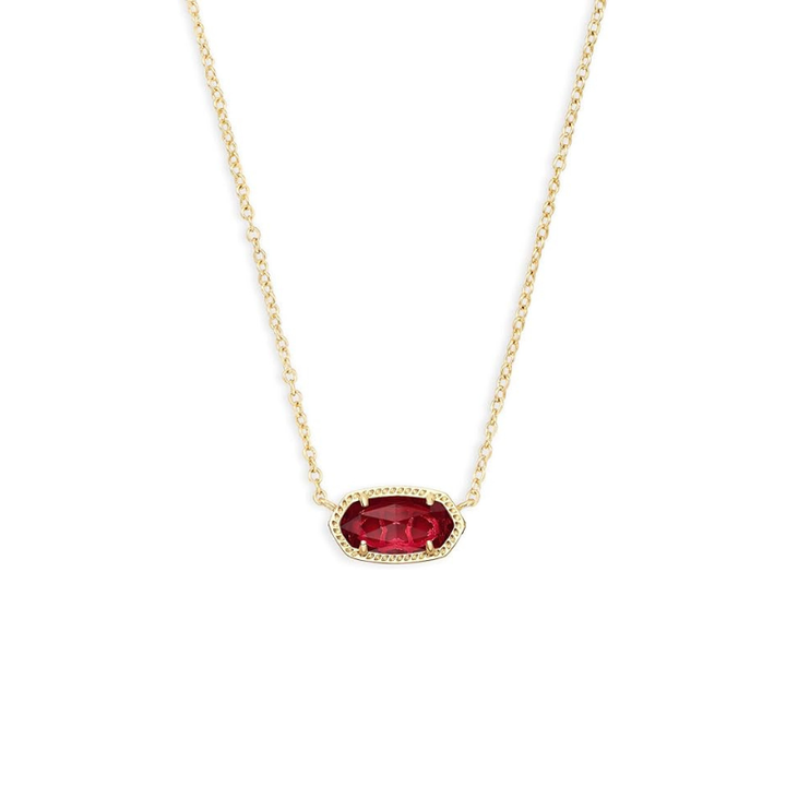 Collar oval clásico de rubí Oro