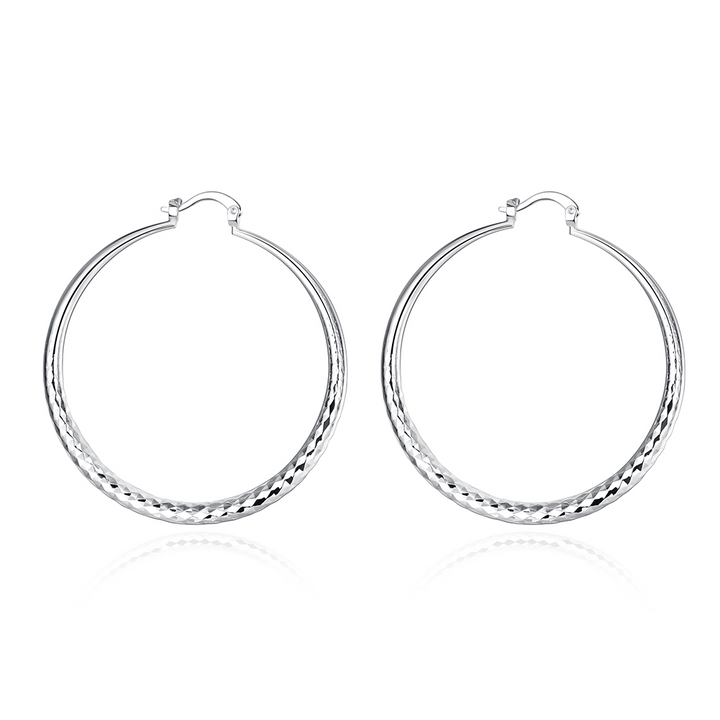 Aros Plateados Grandes