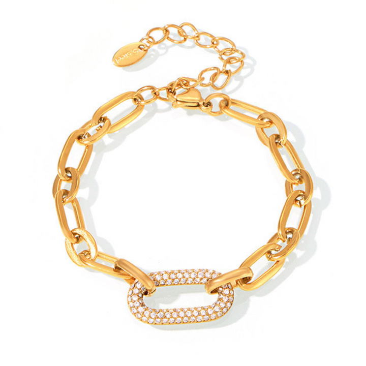 Conjunto Cadena Eslabones Dorado
